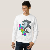 Dolpin as Skater with Skateboard Trui (Voorkant volledig)