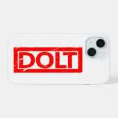 Dolt Stamp iPhone 15 Case (Achterkant horizontaal)