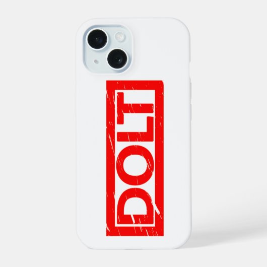 Dolt Stamp iPhone 15 Case (Achterkant)