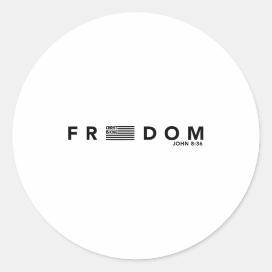 Dom American Flag Christ Is King Sets You Design  Ronde Sticker (Voorkant)