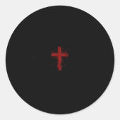 Dom American Patriotic With Cross 1st Amendment Un Ronde Sticker (Voorkant)