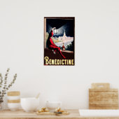 DOM BENEDICTINE French Herbal Liqueur Cappiello Poster (Keuken)