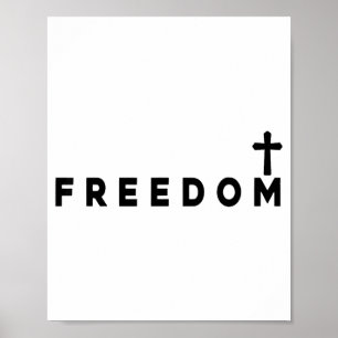 Dom Christelijk Kruis Patriottisch Poster