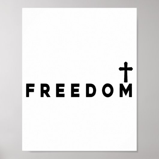 Dom Christelijk Kruis Patriottisch Poster (Voorkant)
