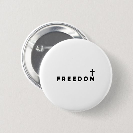Dom Christian Cross Patriotic  Ronde Button 5,7 Cm (Voorkant /achterkant)