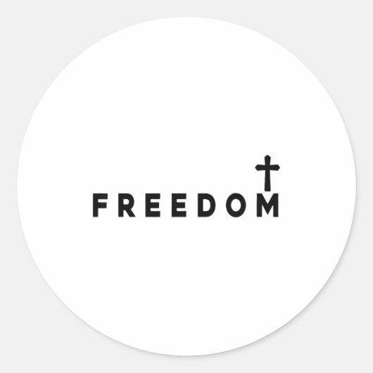 Dom Christian Cross Patriotic  Ronde Sticker (Voorkant)