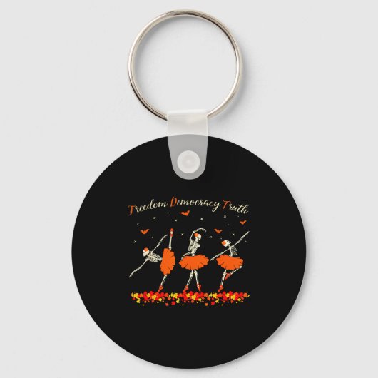 Dom Democracy Truth Skeleton Dancing Halloween  Sleutelhanger (Voorkant)