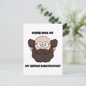 Dom idee of Smart Subconcious Teacher Cartoon Briefkaart (Staand voorkant)