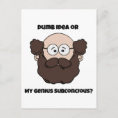 Dom idee of Smart Subconcious Teacher Cartoon Briefkaart (Voorkant)