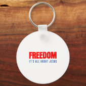 Dom, It's All About Jesus Christian Patriot Sleutelhanger (Voorkant)