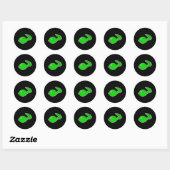 dom klein kikkervisje ronde sticker (Vel)