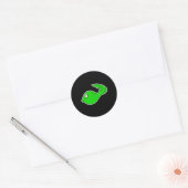 dom klein kikkervisje ronde sticker (Envelop)