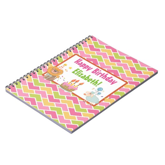 Dom, leeuw, schapen en ballonnen notitieboek (Linkerzijde)