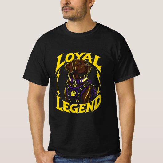 DOM Loyale Legende Hond Kunst T-shirt (Voorkant)