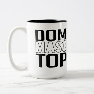 Dom masc top tweekleurige koffiemok