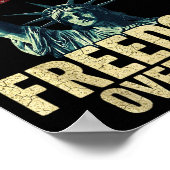 Dom Over Fear Statue Of Liberty Flag Graphic  Poster (Hoek)