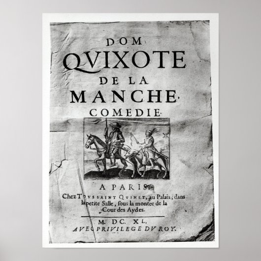 Dom Quixote de La Manche Comedie" Poster (Voorkant)