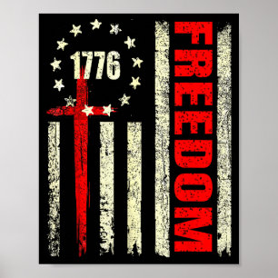 Dom shirt christelijk geloof liticaal Amerika vlag Poster