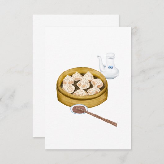 Dom Som | XiaoLongBao | 小 笼 包 Bedankkaart (Voorkant / Achterkant)