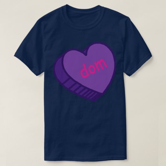Dom Valentijnsdag Snoep Hart T-shirt (Design voorkant)