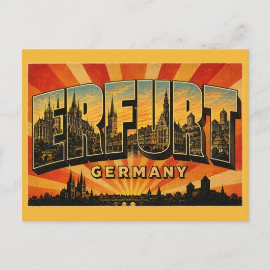 Dom van Erfurt Duitsland Briefkaart (Voorkant)