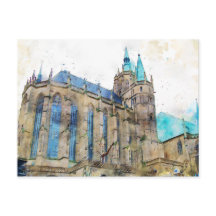 Dom van Erfurt. Stadsgezicht van Erfurt.