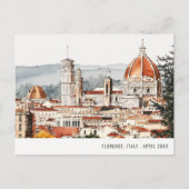 Dom van Florence Italië Aquarel Italiaans Reis Briefkaart (Voorkant)