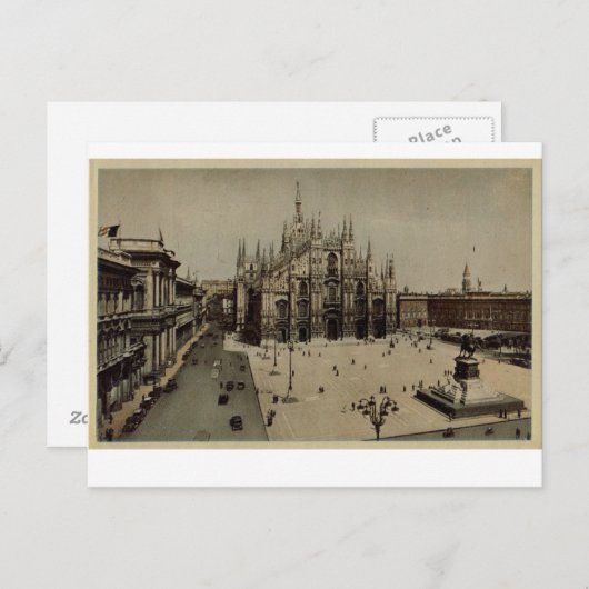 Dom van het Paleis van Milaan Briefkaart (Voorkant / Achterkant)