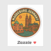Dom van Maagdenburg Duitsland Kunst Sticker (Vel)