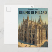 Dom van Milaan Italië Briefkaart (Voorkant / Achterkant)