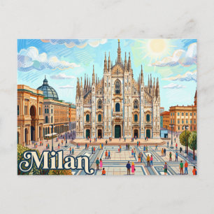 Dom van Milaan Italië Briefkaart