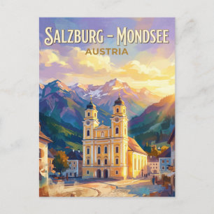 Dom van Mondsee (Sound of Music-kerk) Oostenrijk Briefkaart