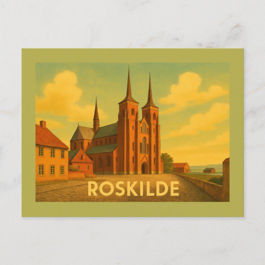 Dom van Roskilde Denemarken Briefkaart (Voorkant)