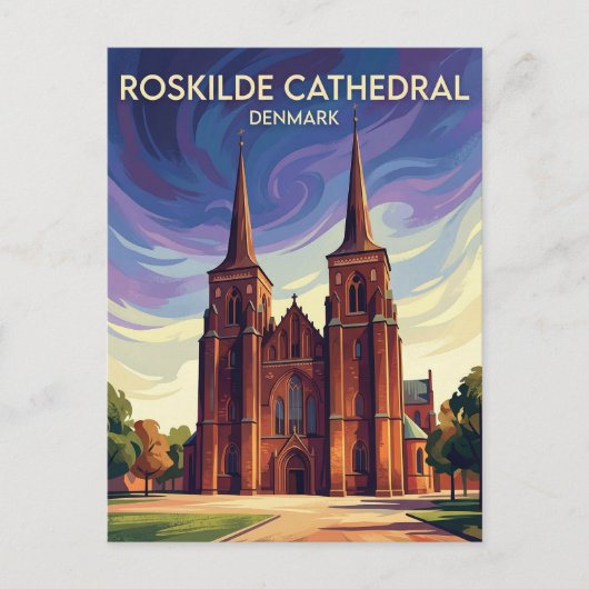 Dom van Roskilde Denemarken Briefkaart (Voorkant)