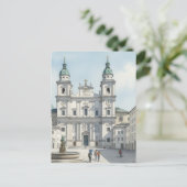 Dom van Salzburg & Plein Schets Briefkaart (Staand voorkant)