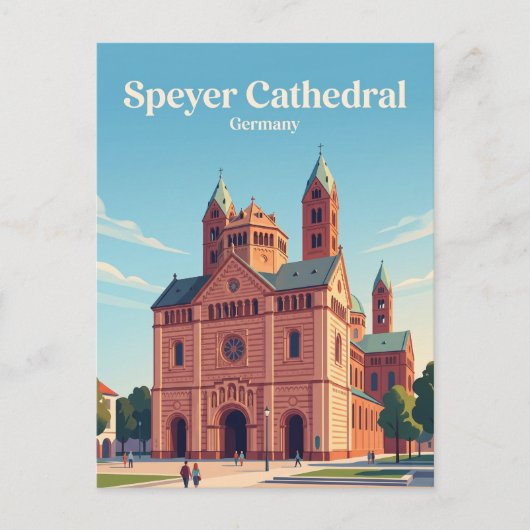 Dom van Speyer Duitsland Briefkaart (Voorkant)