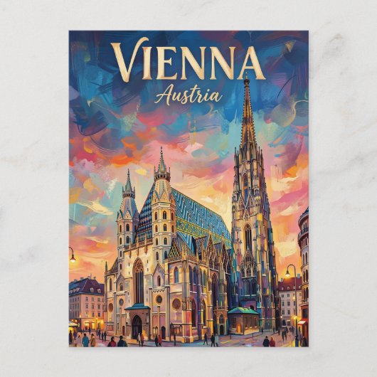Dom van St. Stefan Oostenrijk Briefkaart (Voorkant)