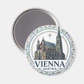 Dom van St. Stefan Oostenrijk Magneet (Voorkant / Achterkant)