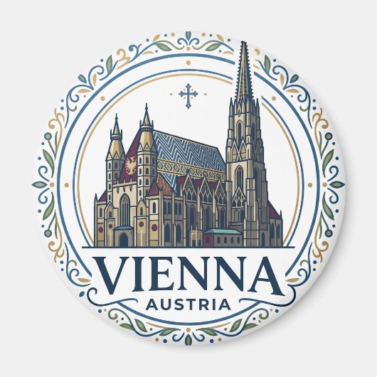 Dom van St. Stefan Oostenrijk Magneet (Voorkant)