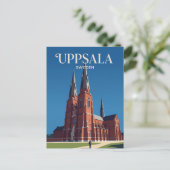 Dom van Uppsala Zweden Briefkaart (Staand voorkant)