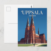 Dom van Uppsala Zweden Briefkaart (Voorkant / Achterkant)