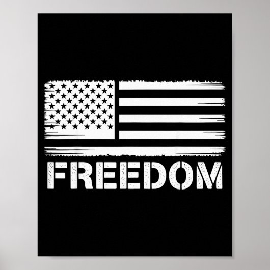 Dom Vintage Amerikaanse Vlag  Poster (Voorkant)