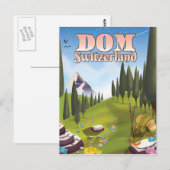 Dom Zwitserland reisposter Briefkaart (Voorkant / Achterkant)