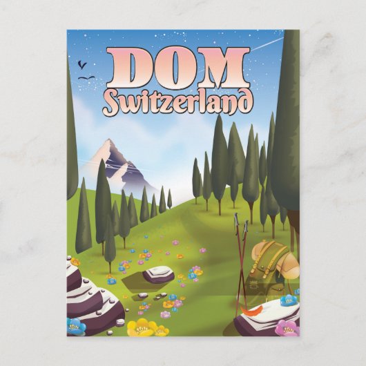 Dom Zwitserland reisposter Briefkaart (Voorkant)