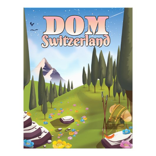 Dom Zwitserland reisposter Foto Afdruk (Voorkant)