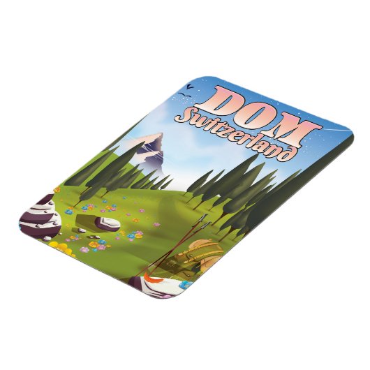 Dom Zwitserland reisposter Magneet (Linkerzijde)