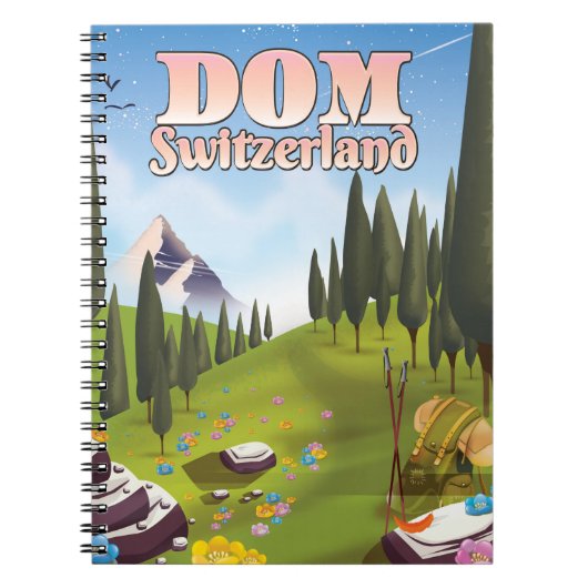 Dom Zwitserland reisposter Notitieboek (Voorkant)