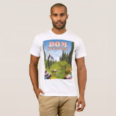 Dom Zwitserland reisposter T-shirt (Voorkant volledig)