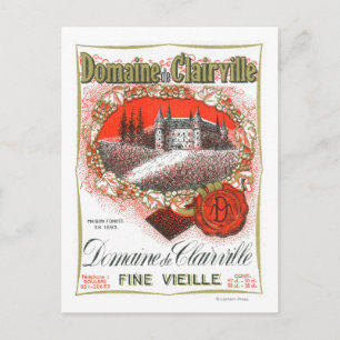 Domaine De Clairville Wine LabelEurope Briefkaart