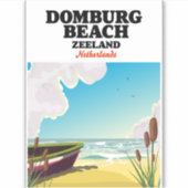 Domburg Beach Zeeland Domburg Beach Sticker (Voorkant)